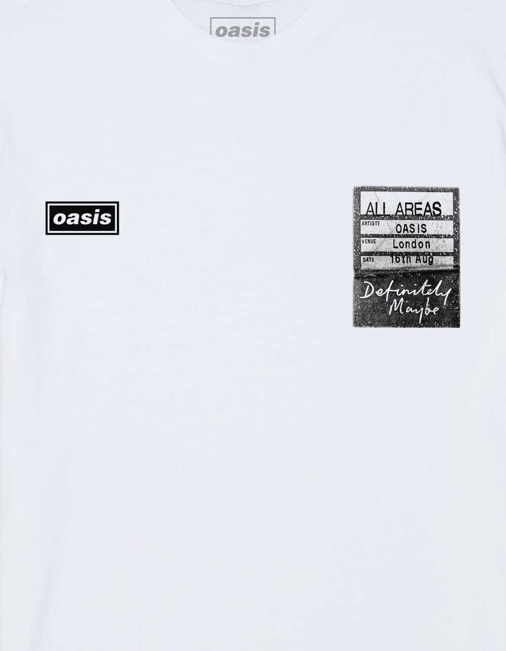 OASIS All Areas Definitely Maybe Unisex Tee - WHITE