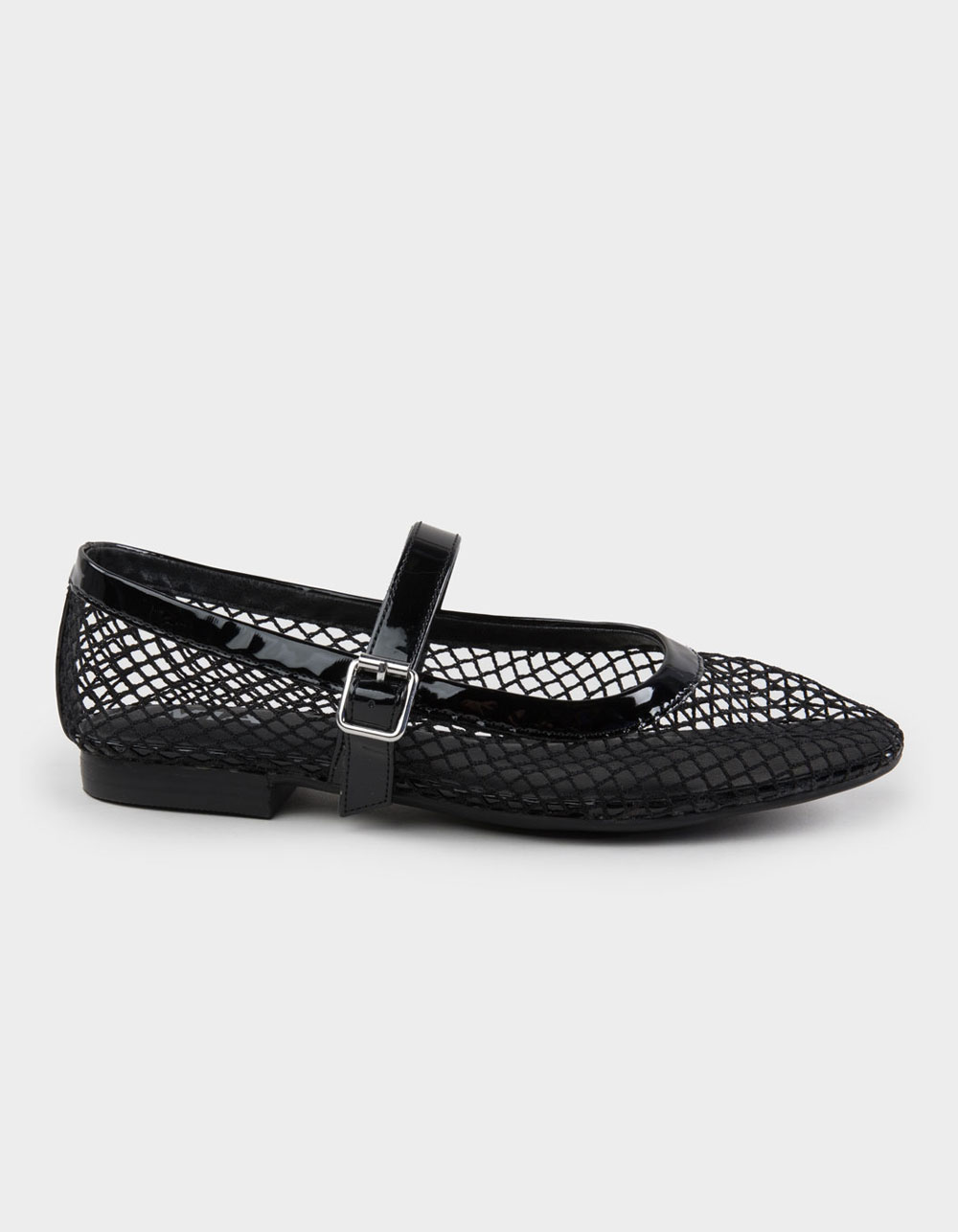 MIA Rayza Womens Mesh Ballet Flats - BLACK