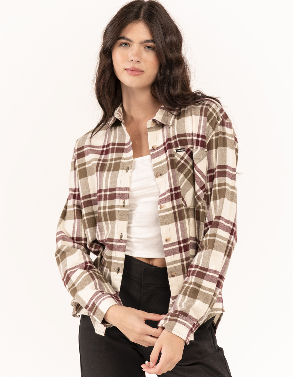 Plaid To Meet U Womens Flannel GREEN COMBO Tillys