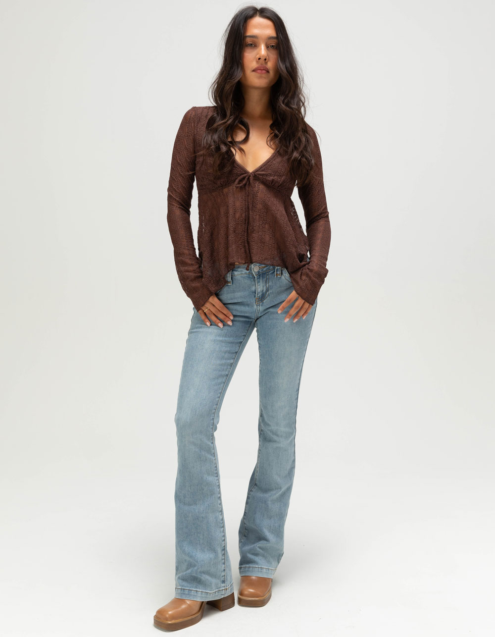 FULL TILT Hanky Lace Womens Top
