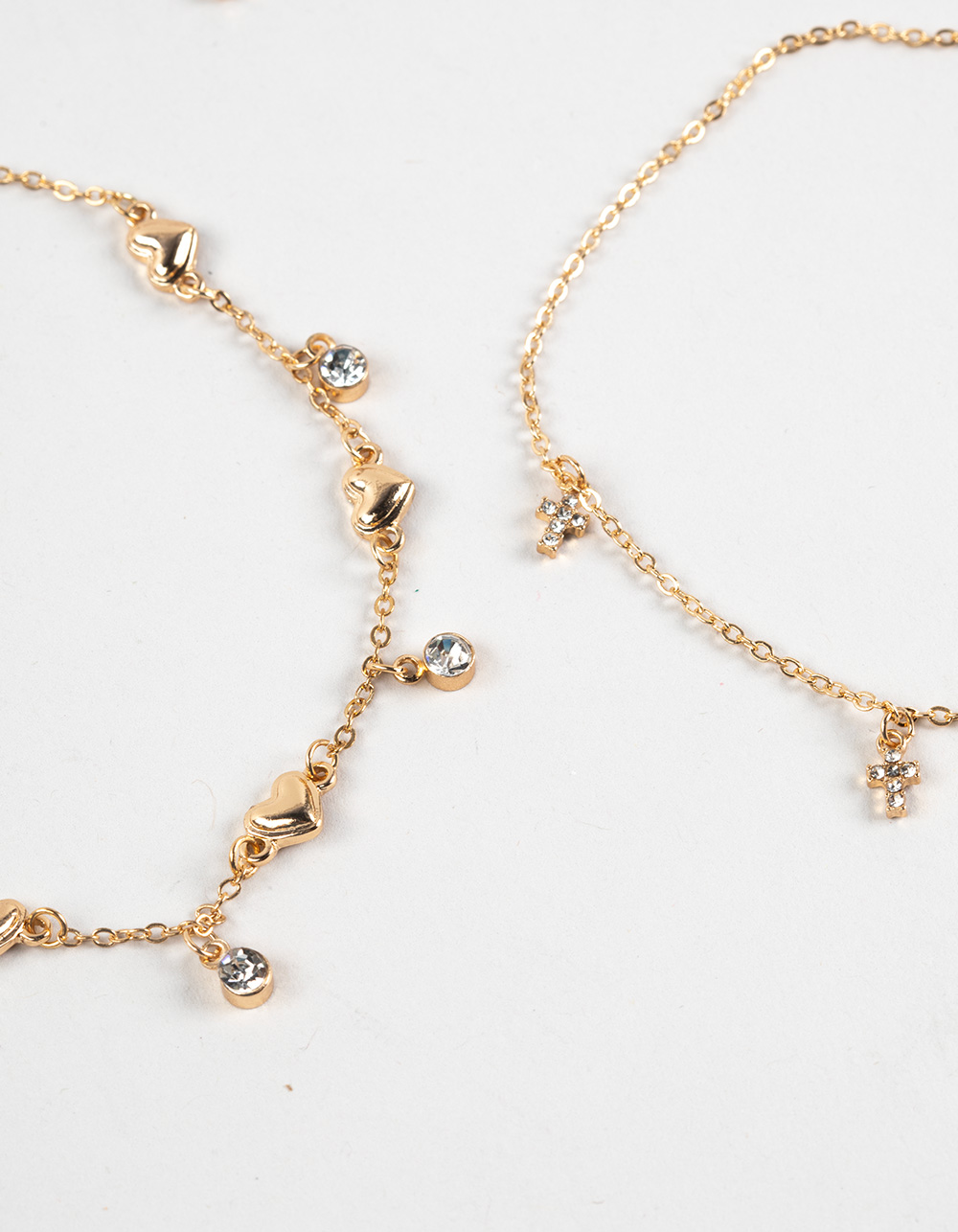 FULL TILT Cross Anklet 3 Pack - GOLD