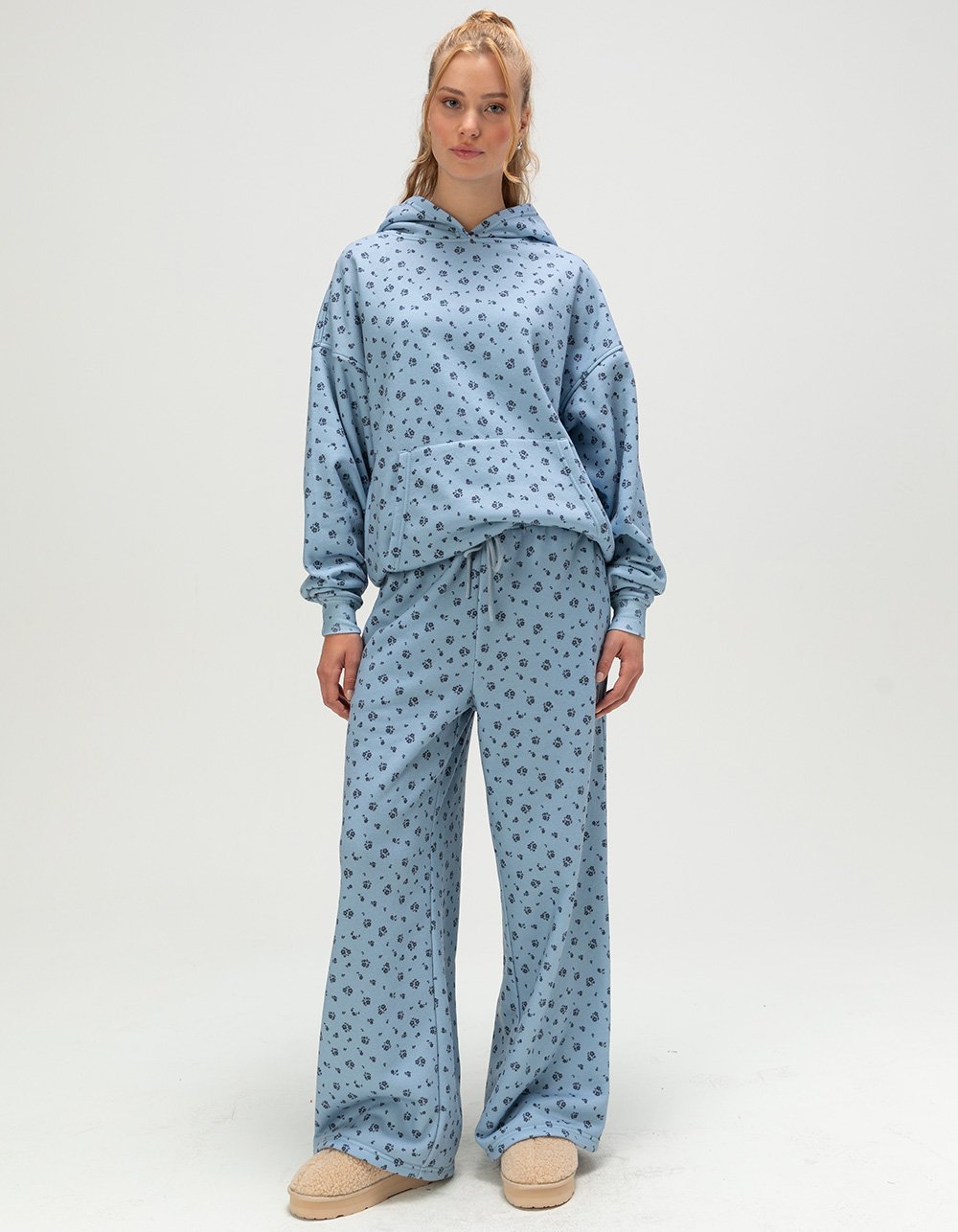 TILLYS Kanga Pocket Womens Hoodie - BLUE COMBO