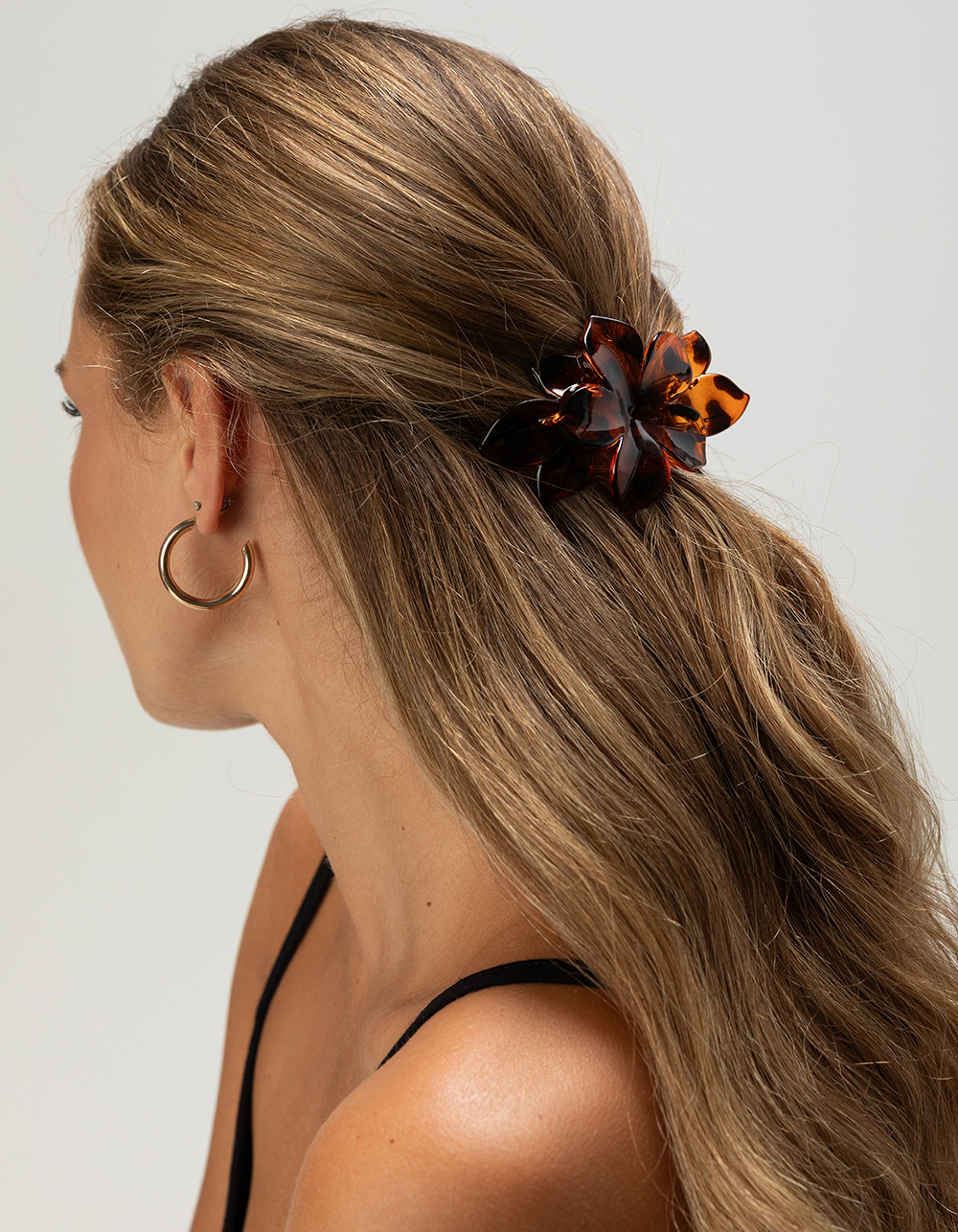 FULL TILT 2 Pack Tortoise Shell Floral Claw Clips - MULTI