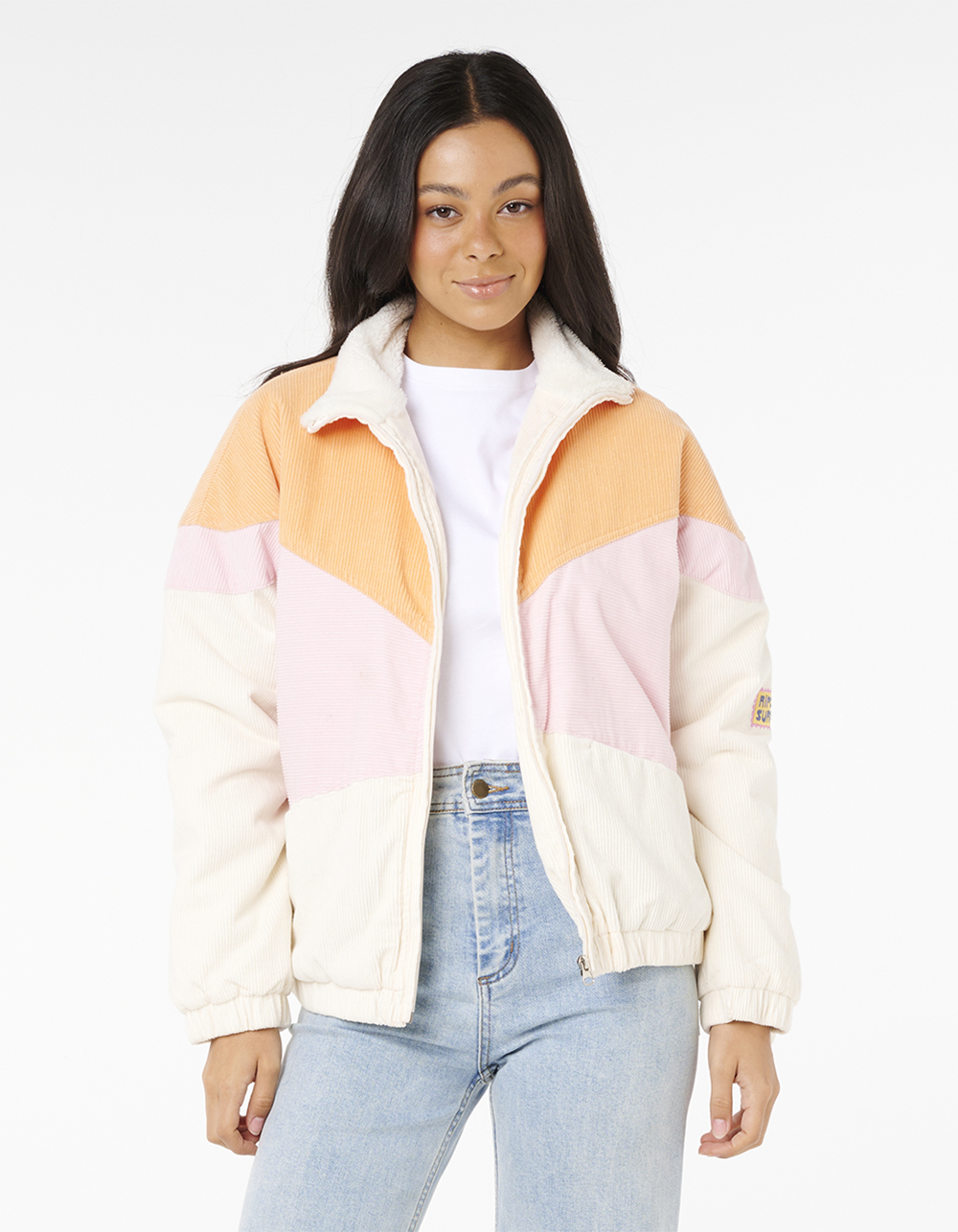 RIP CURL Sunset Luau Cord Womens Jacket - OFF WHITE - XL | Tillys