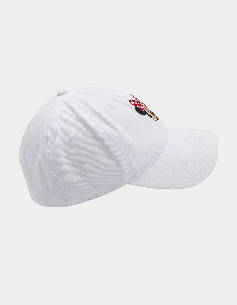 DISNEY Minnie Mouse Cotton Adjustable Baseball Cap - WHITE