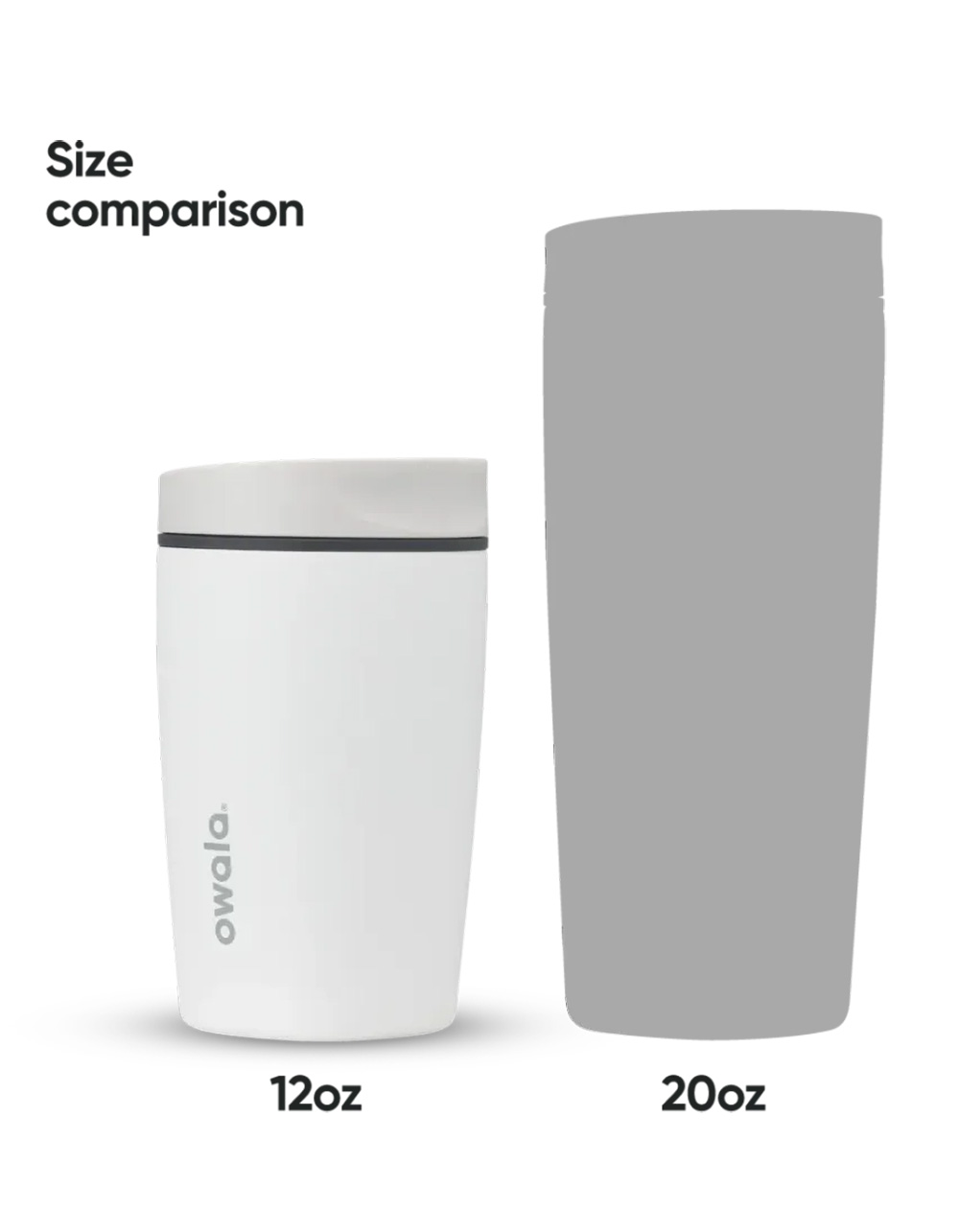 OWALA SmoothSip® Slider 12 oz Tumbler - SHY MARSHMALLOW