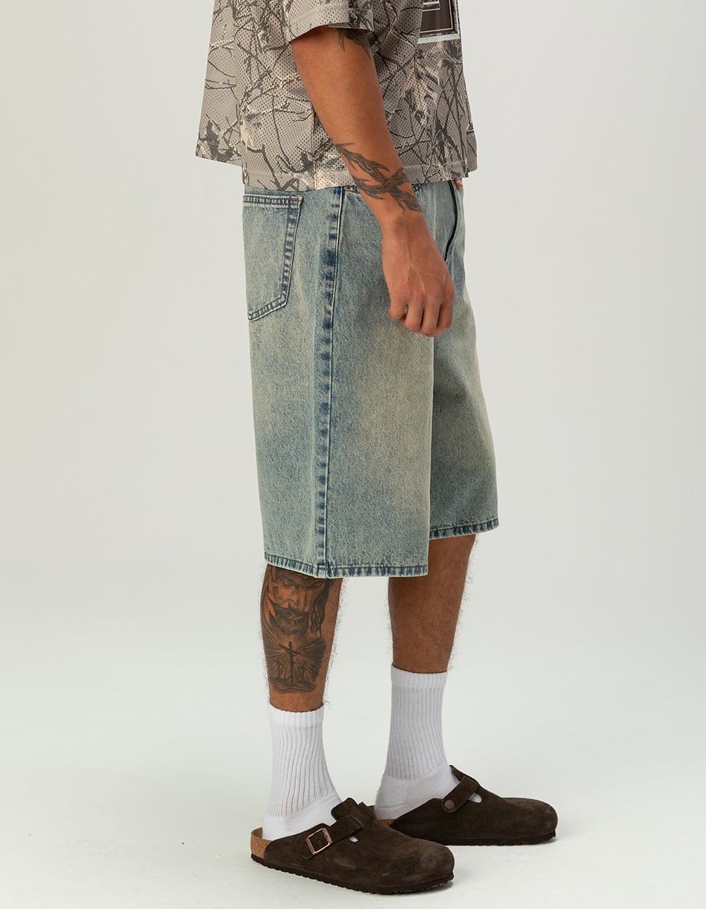 RSQ Mens Baggy Jorts - LIGHT WASH