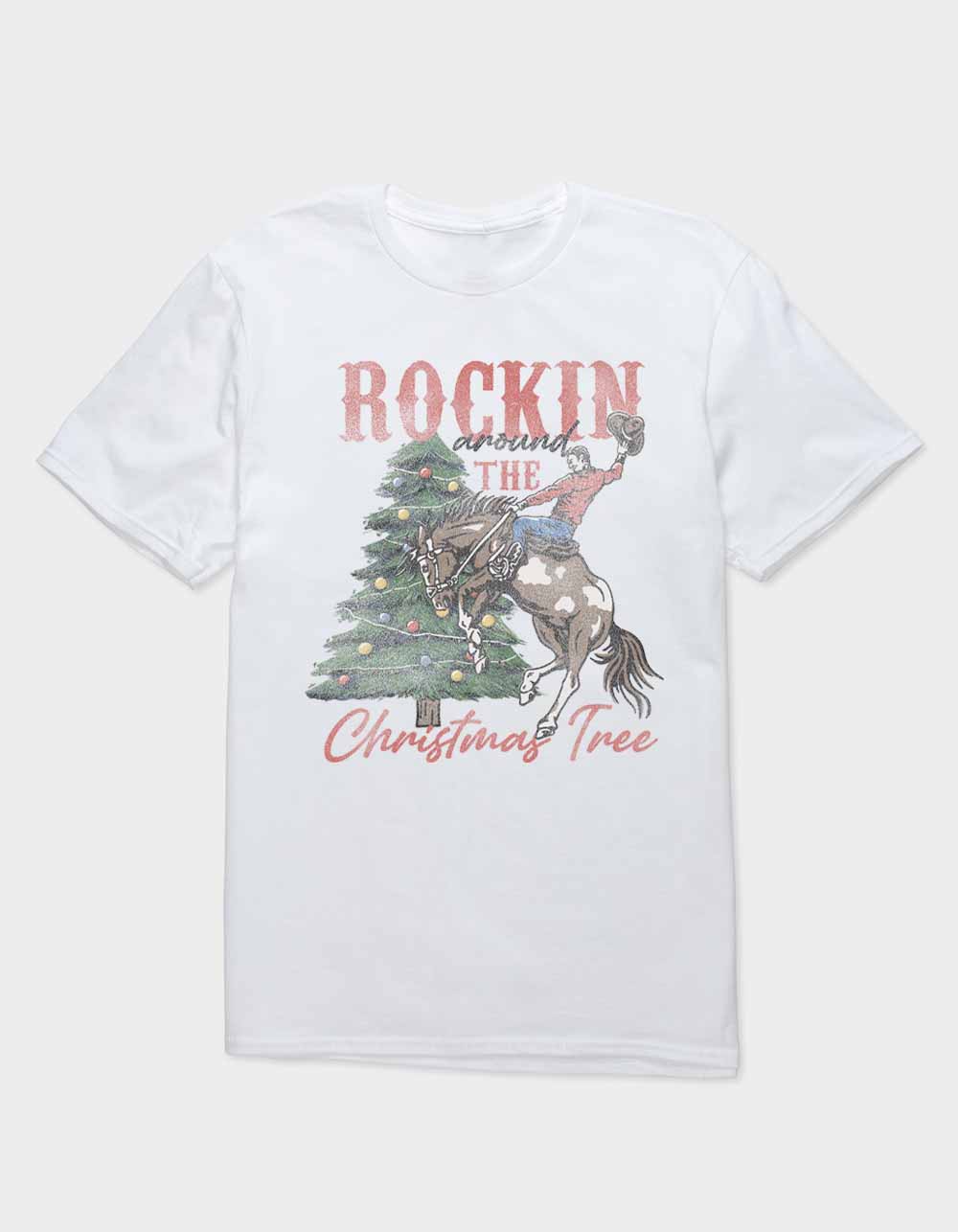 COWBOY Rockin Around The Tree Unisex Tee - WHITE
