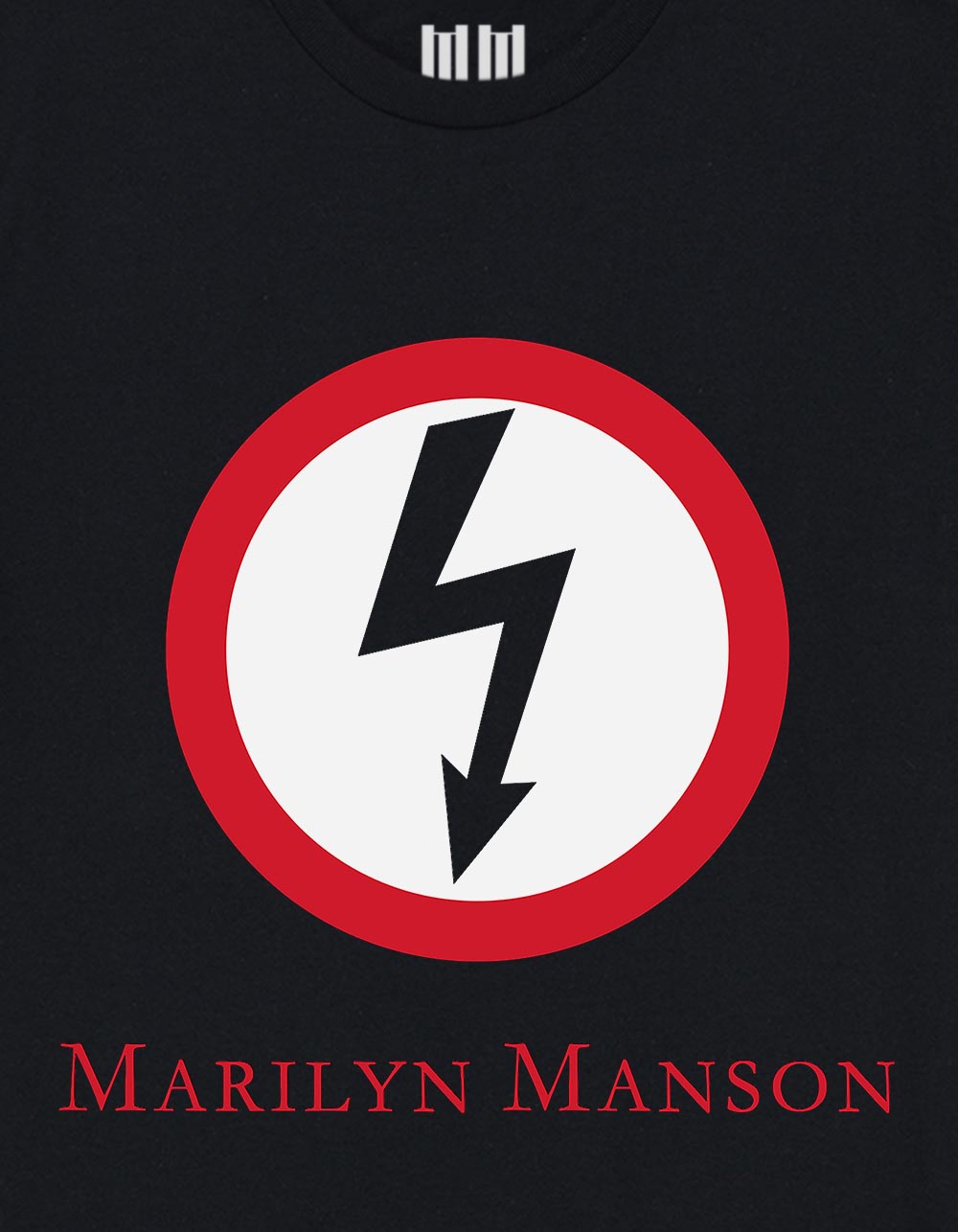 MARILYN MANSON Shock Logo Unisex Tee - BLACK