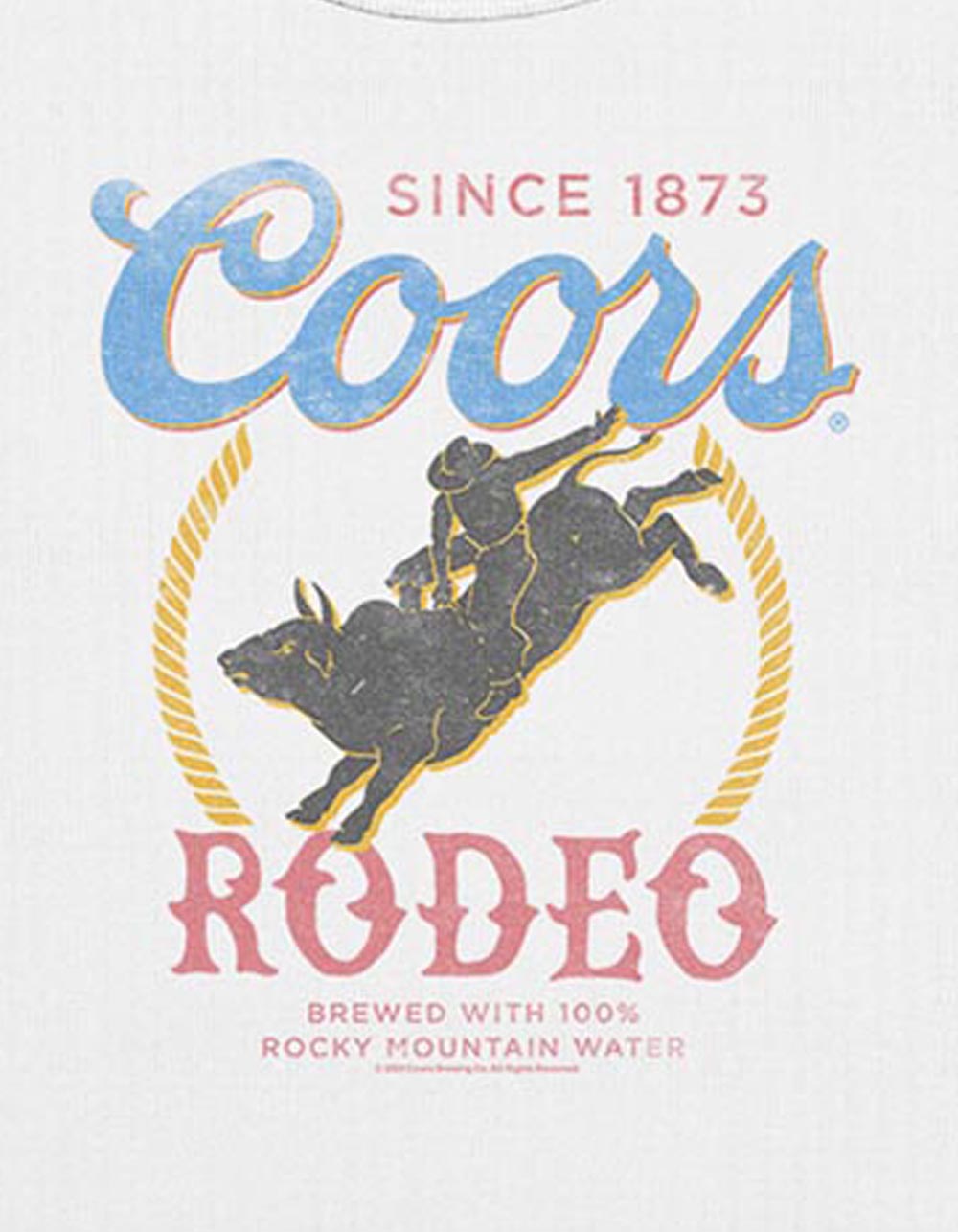 COORS Rodeo Womens Baby Tee - CREAM