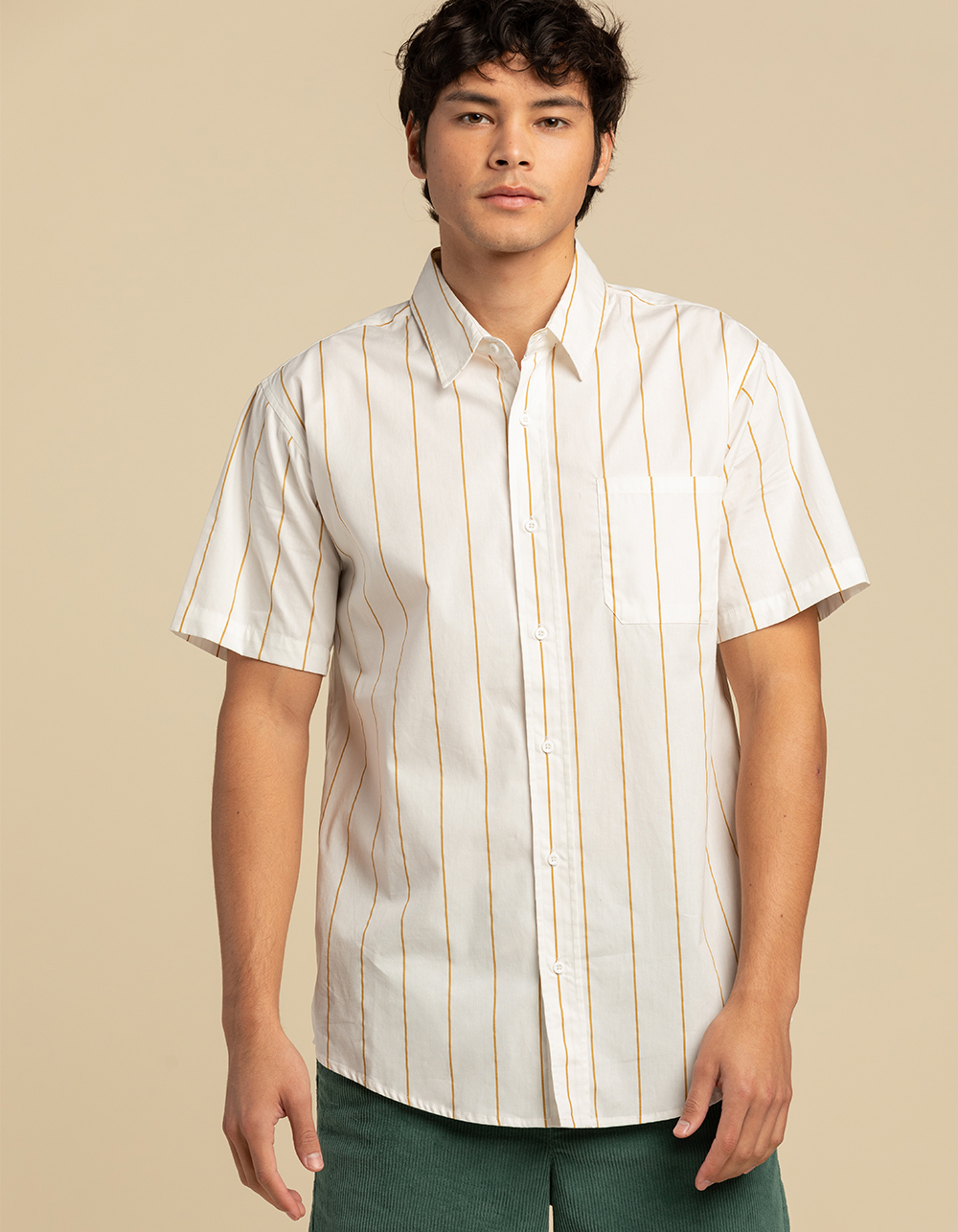 RSQ Mens Striped Button Up Shirt - WHITE | Tillys
