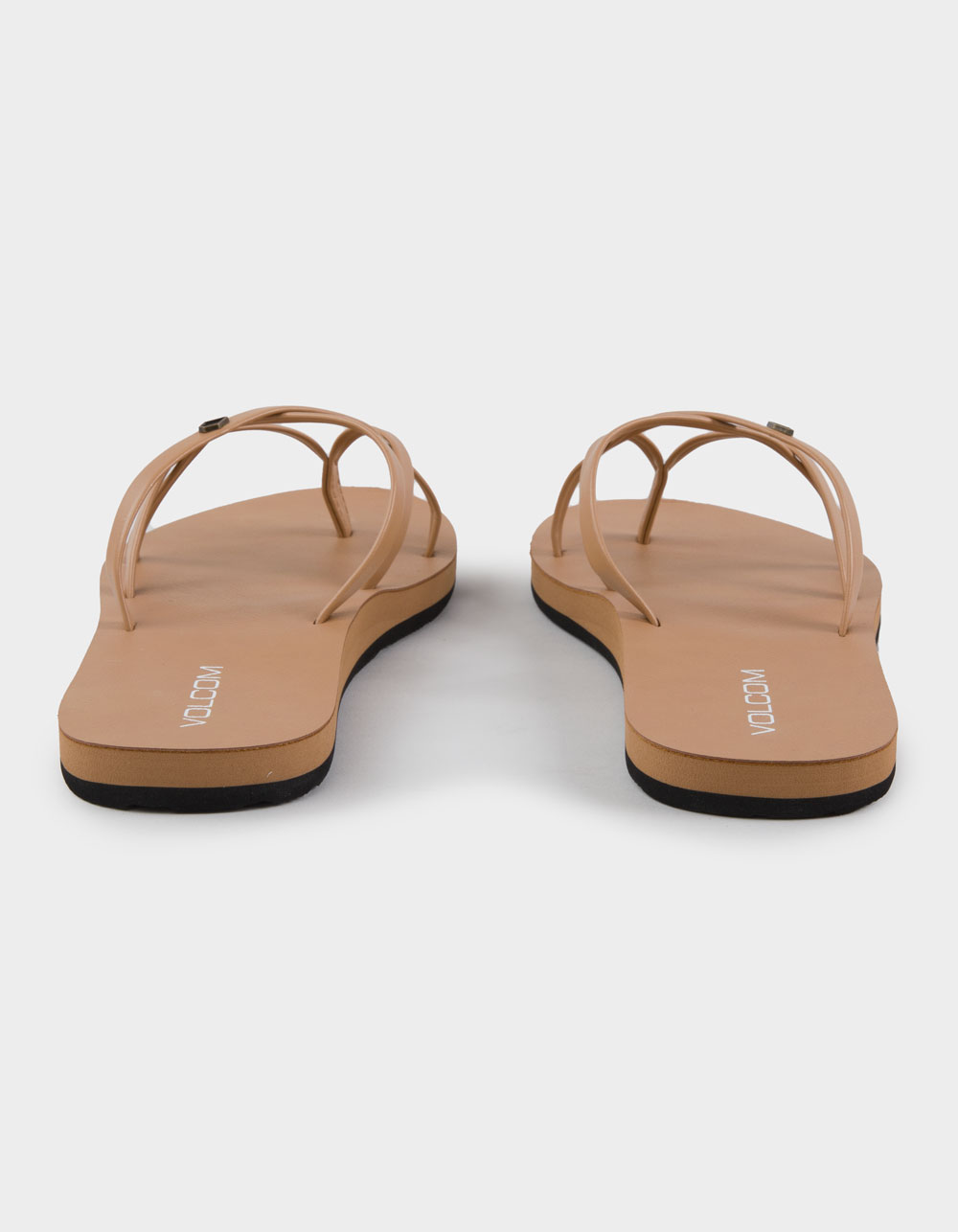 VOLCOM New School II Womens Thong Flip Flops - NATURAL