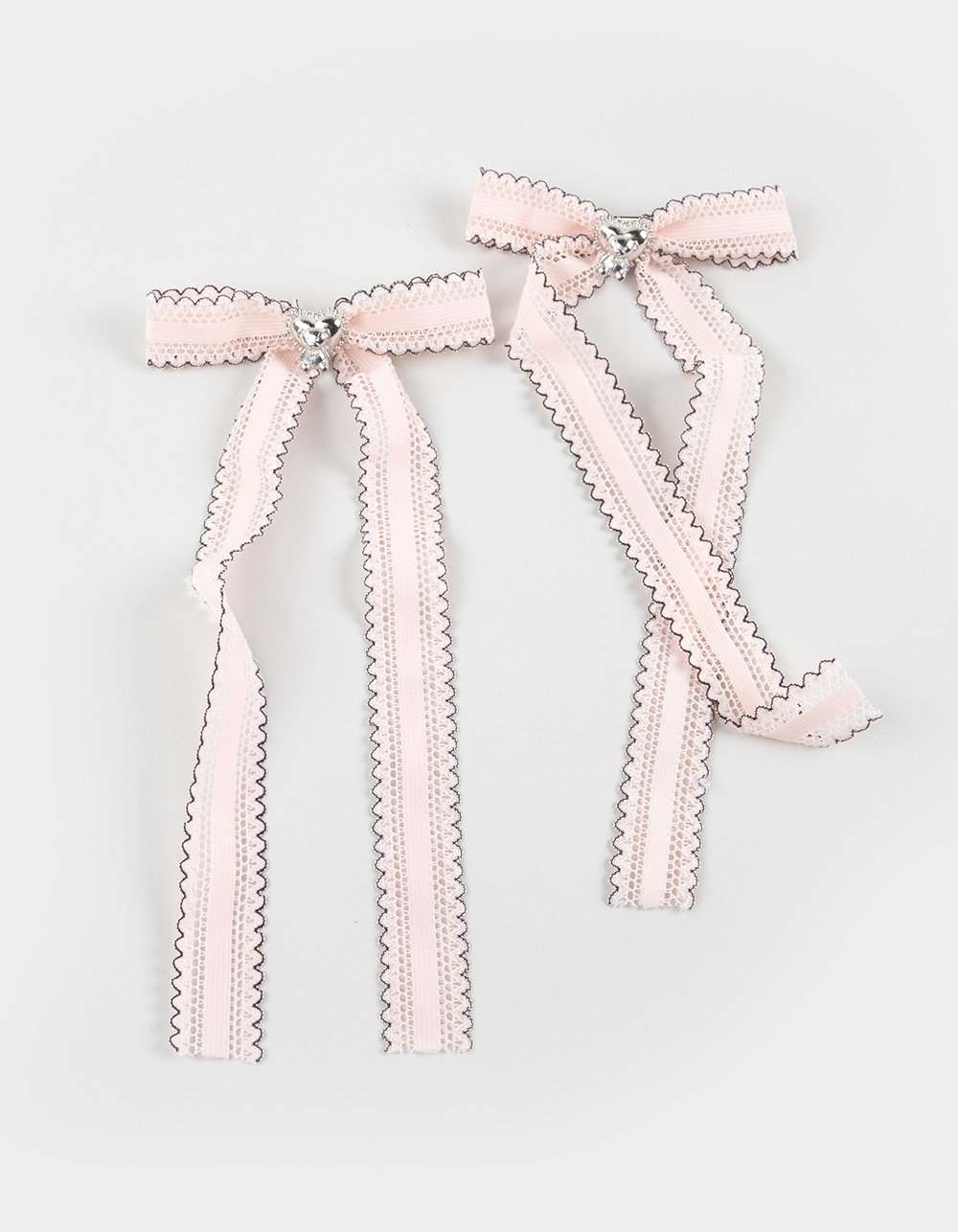 FULL TILT 2 Pack Teddy Bear Bow Set - PINK