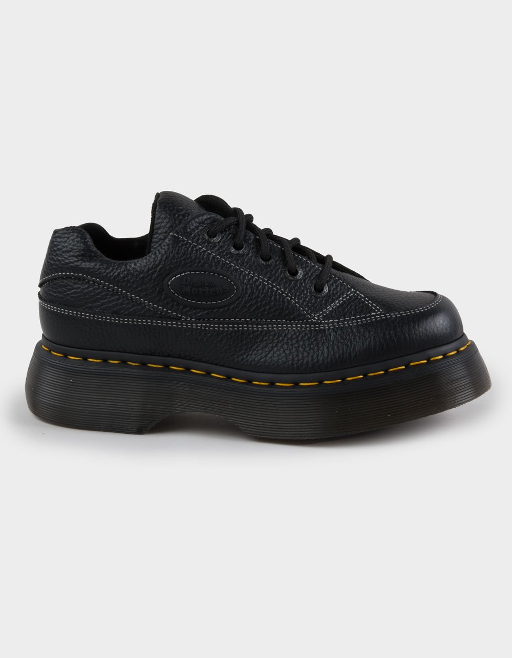 DR. MARTENS Buzz 5-Eye Womens Milled Nappa Leather Shoes - BLACK