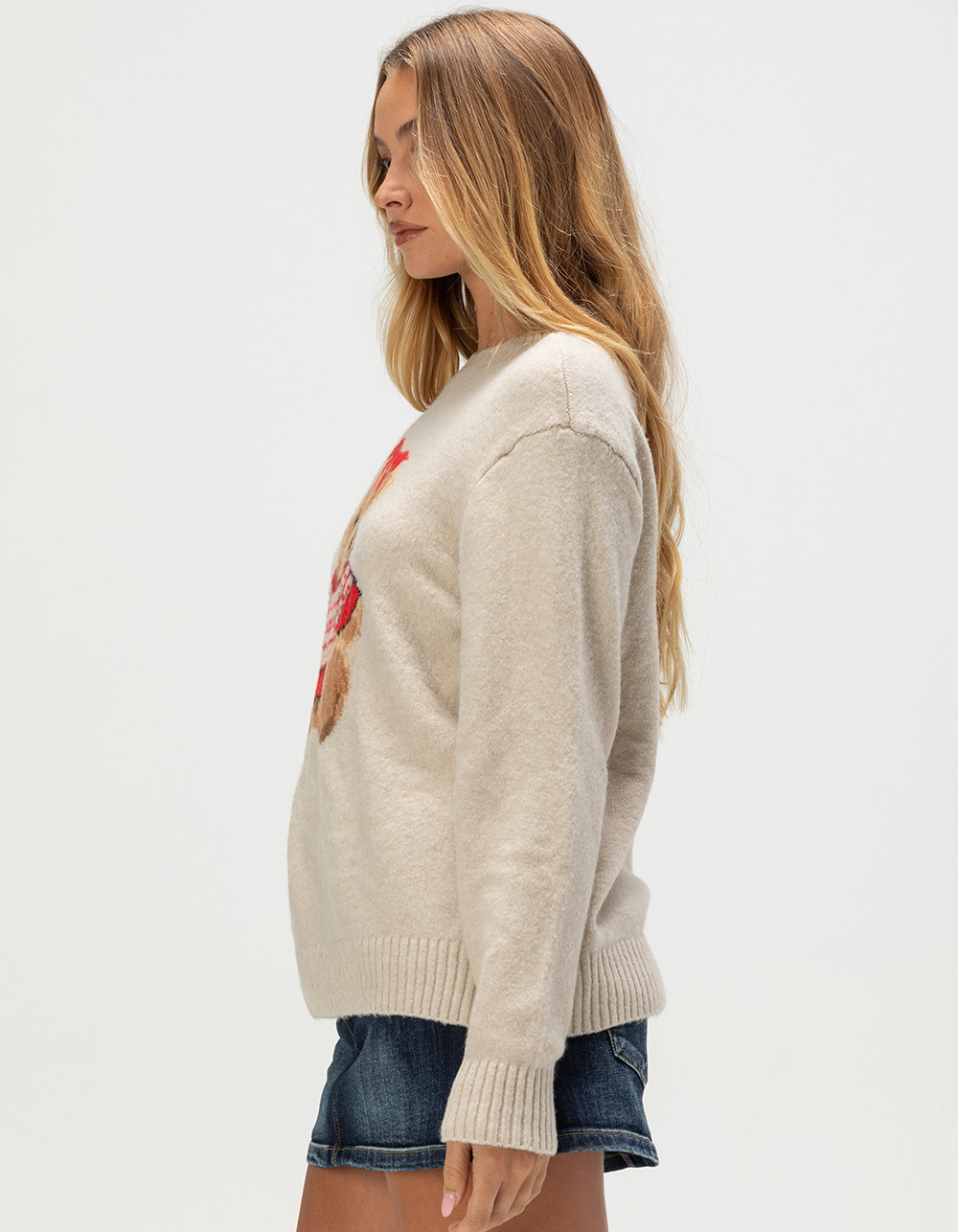 RSQ Womens Christmas Sweater - CREAM