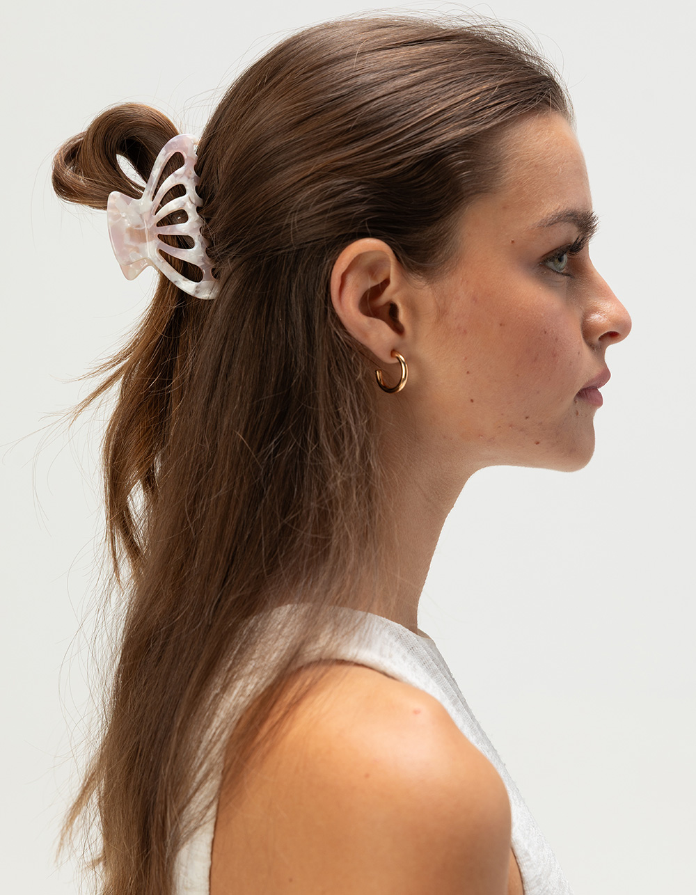 FULL TILT Marble Butterfly Claw Clip - PINK