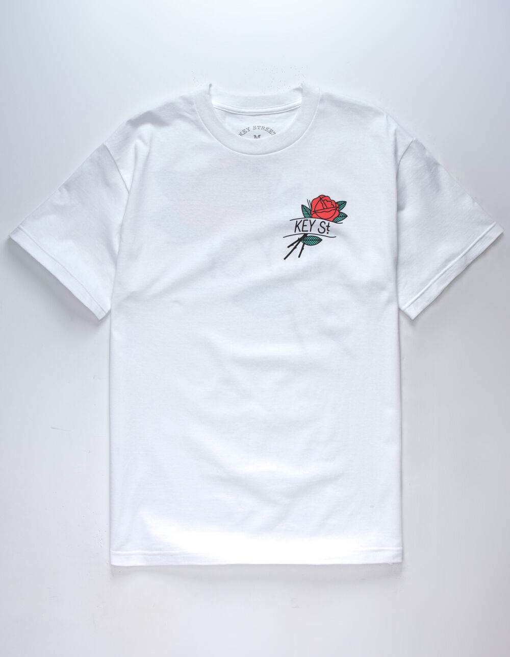 KEY STREET Rose Mens TShirt WHITE Tillys