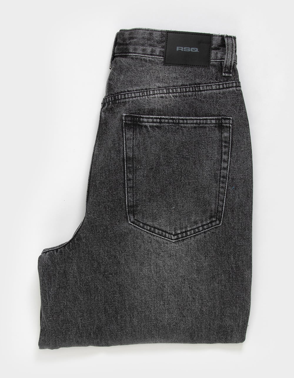 RSQ Mens Extra Baggy Applique Jeans - WASHED BLACK