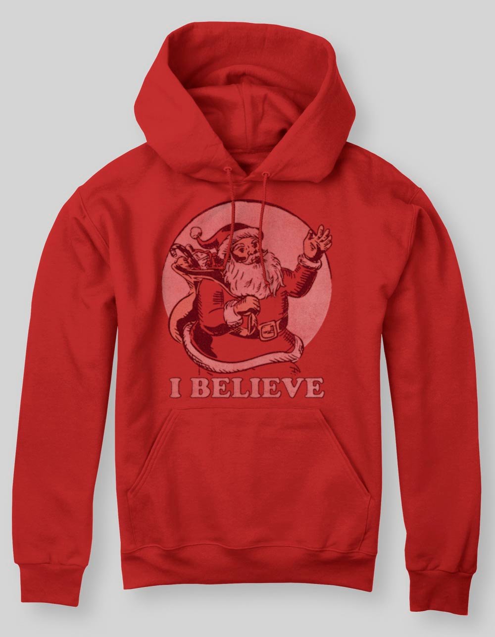 HOLIDAY Believe Santa Unisex Christmas Hoodie - RED