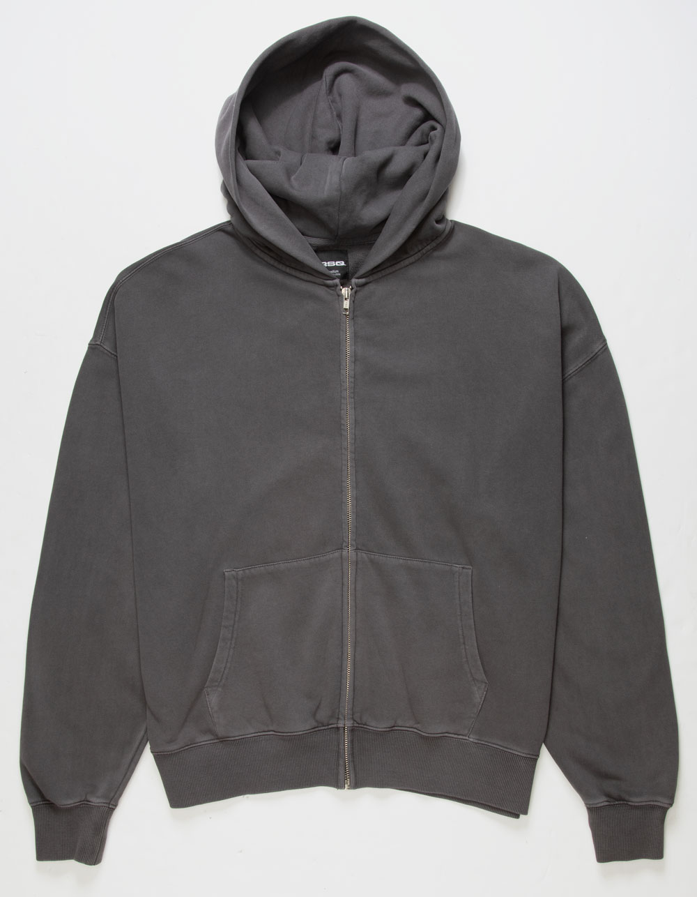 RSQ Mens Washed Oversized Zip-Up Hoodie - DARK GRAY | Tillys