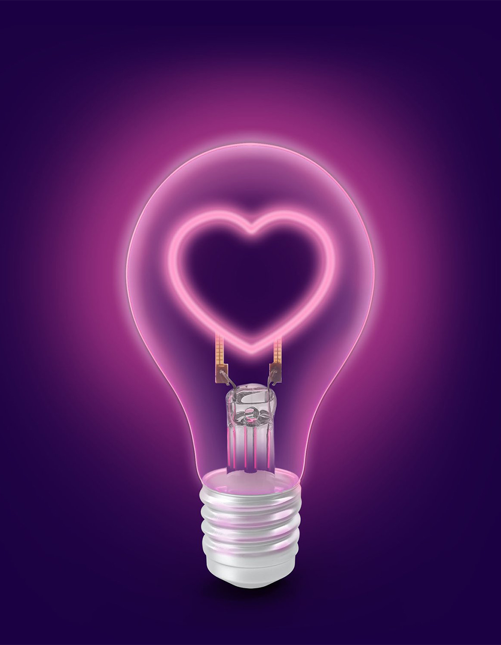TRNDY TECH Heart Shaped LED Filament Light Bulb PINK Tillys