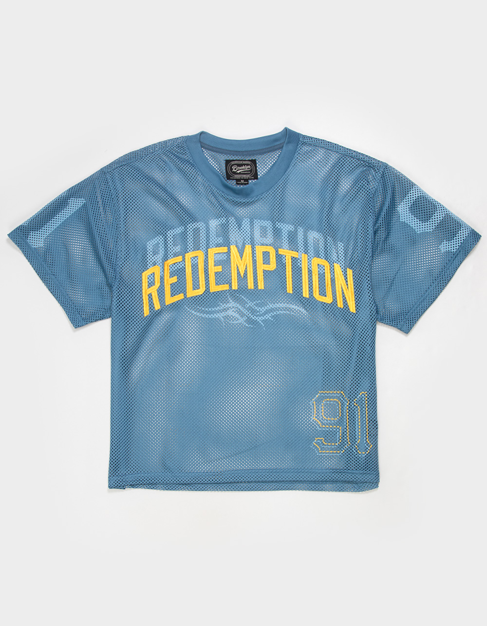 BROOKLYN CLOTH Redemption Open Mesh Mens Tee - BLUE