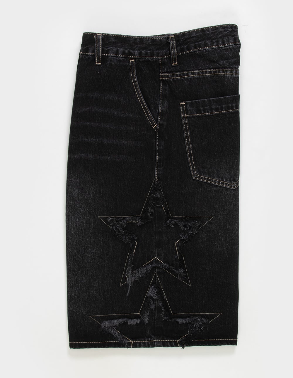 RSQ Mens Baggy Applique Jorts - WASHED BLACK