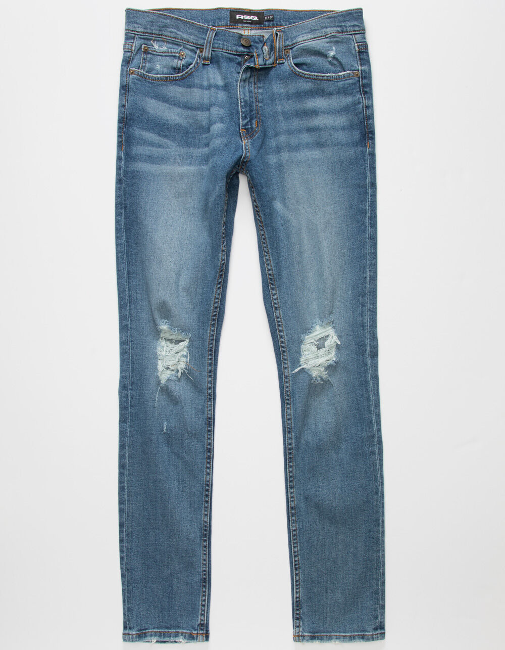 RSQ Mens Super Skinny Jeans - MEDIUM DESTRUCTED