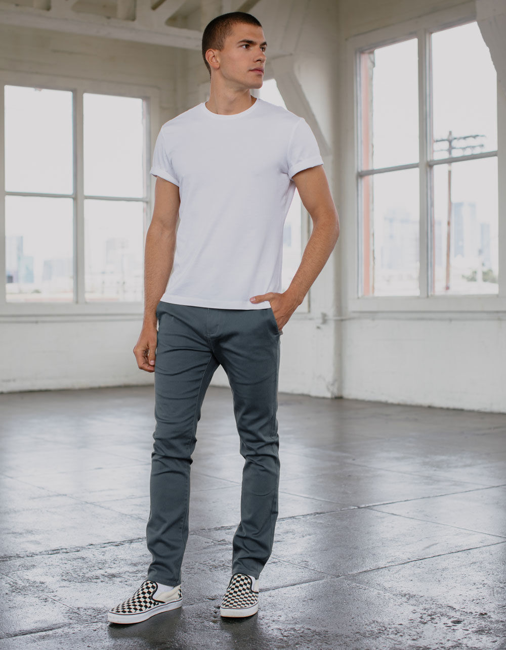 RSQ SEATTLE SKINNY TAPERED STRETCH CHINO PANTS