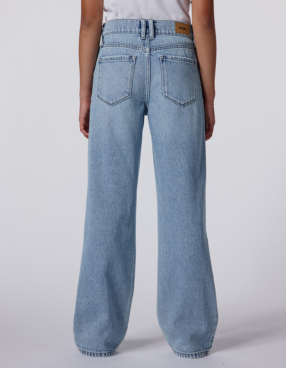 RSQ Girls High Rise Wide Leg Jeans - MEDIUM WASH