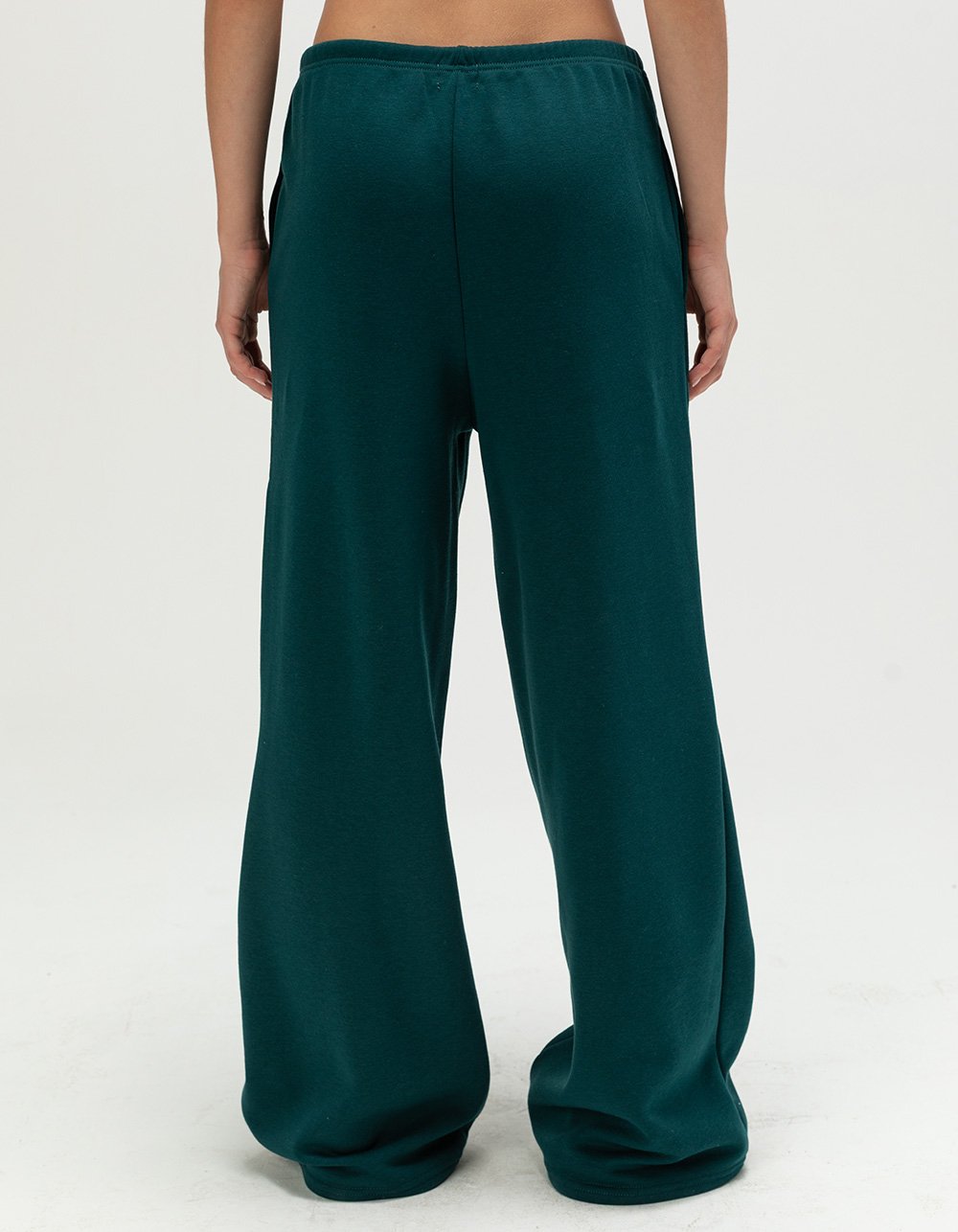 TILLYS Womens Wide Leg Sweatpants - DK GREEN