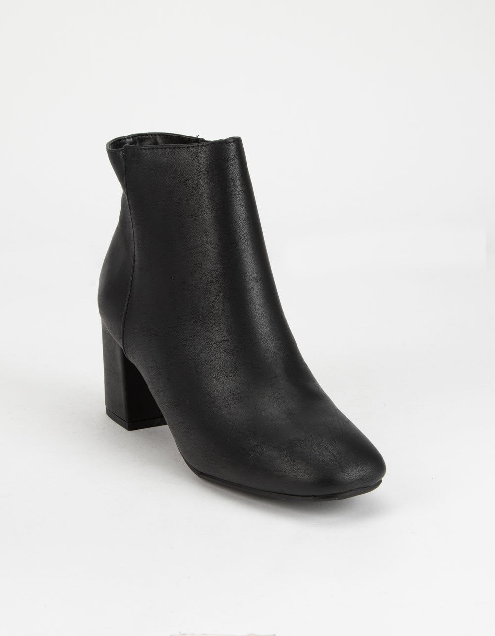 DELICIOUS Clean Ankle Stacked Black Womens Boots - BLACK | Tillys