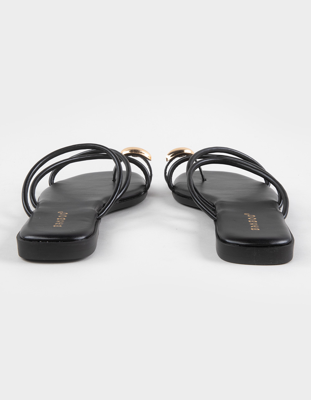 BAMBOO Hint Womens Toe Sandals - BLACK