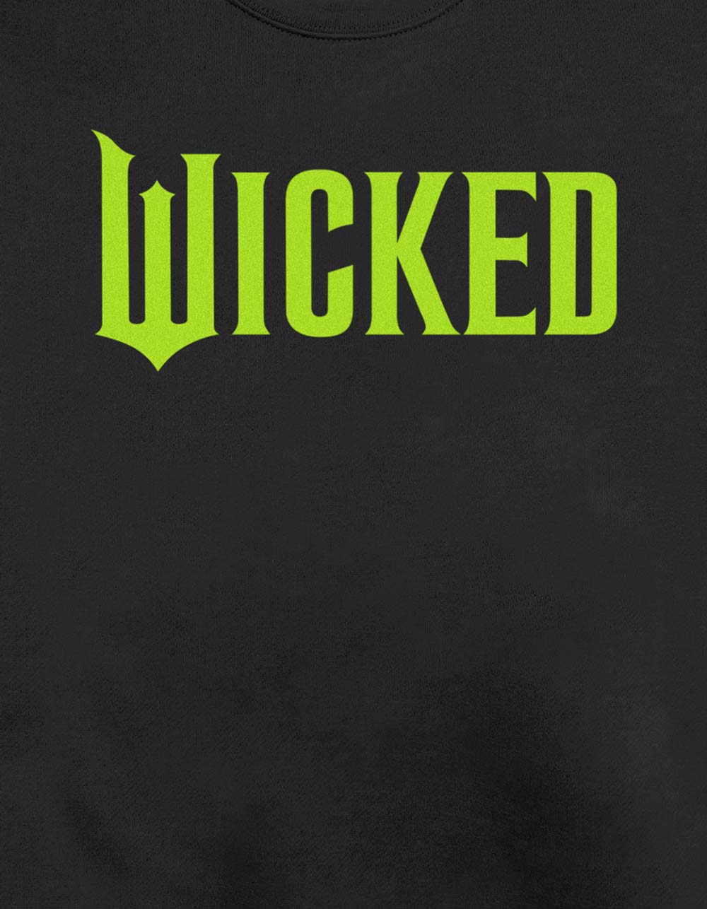 WICKED Green Logo Unisex Crewneck Sweatshirt - BLACK