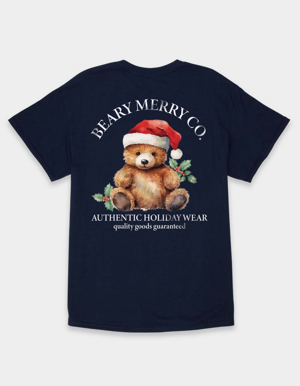 BEAR Beary Merry Unisex Tee - NAVY