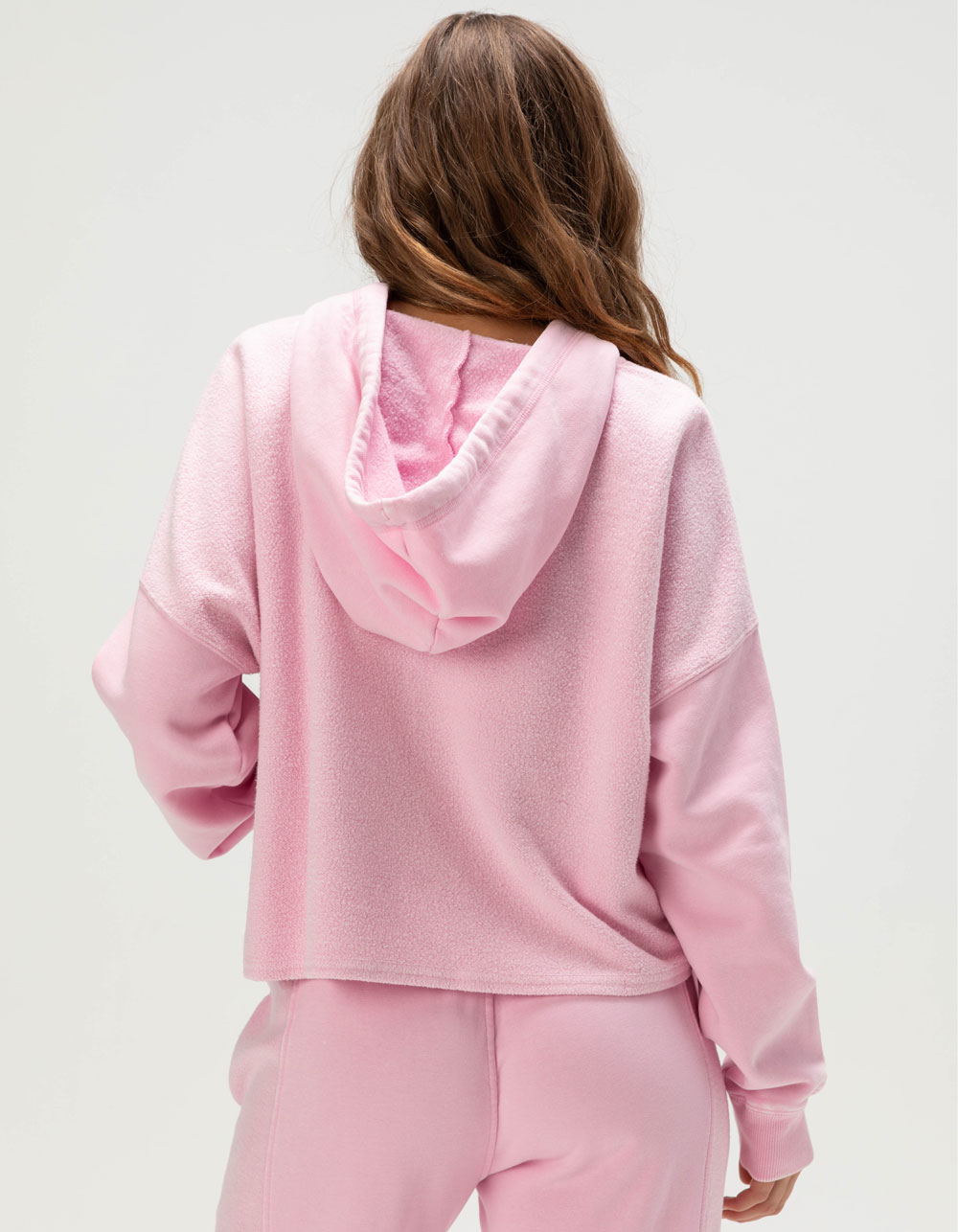 ROXY Drakes Cove Womens Half Zip Sweatshirt - LIGHT PINK