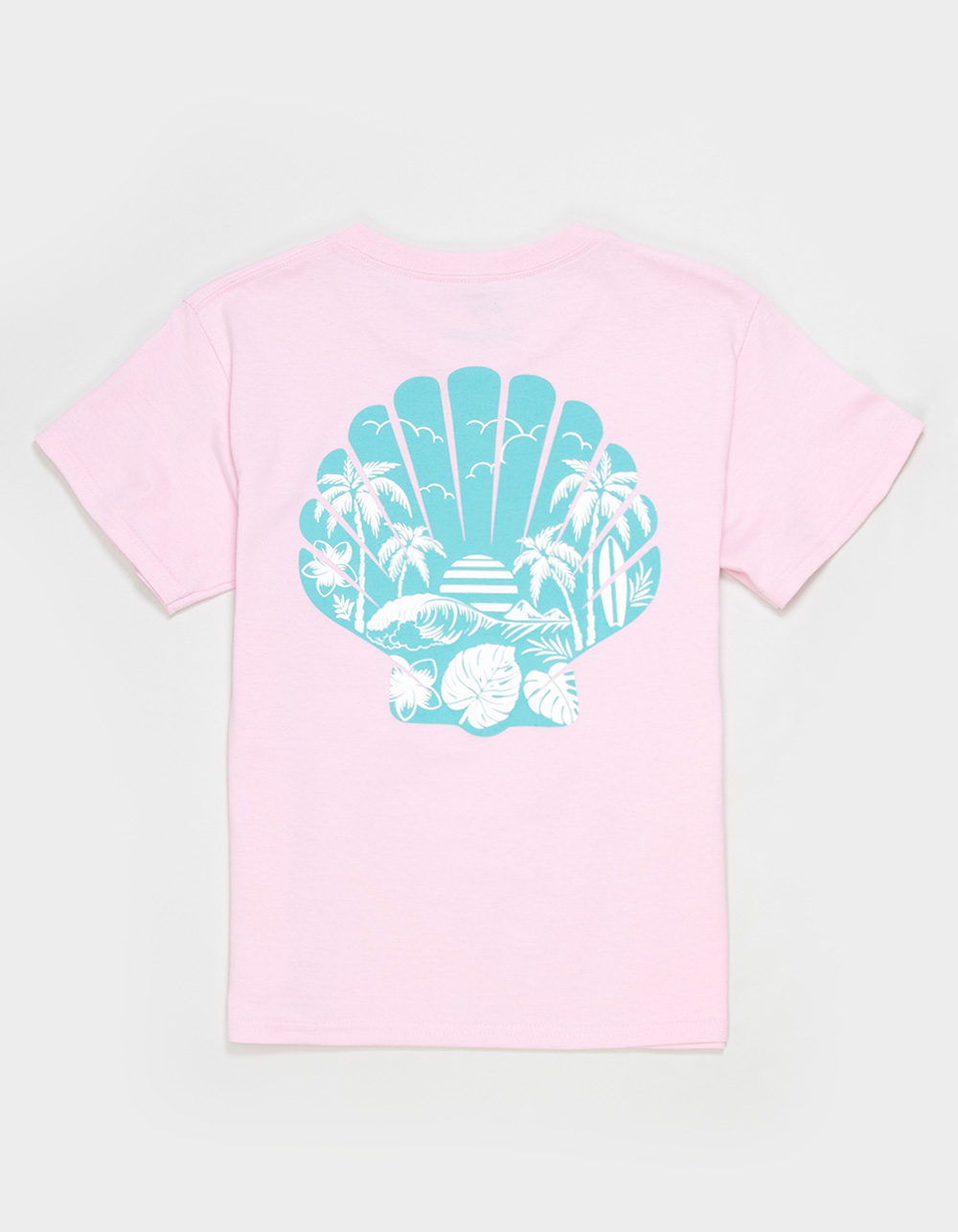 RIOT SOCIETY Beach Shell Girls Boyfriend Tee - PINK