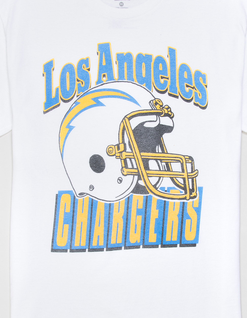 JUNK FOOD Los Angeles Chargers Helmet Mens Tee - WHITE