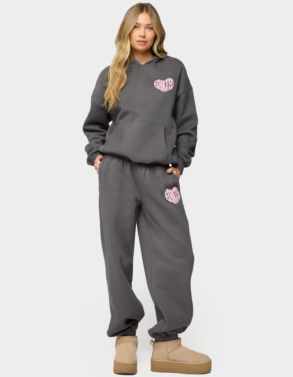 EDIKTED Major Love Edikted Hoodie - GRAY