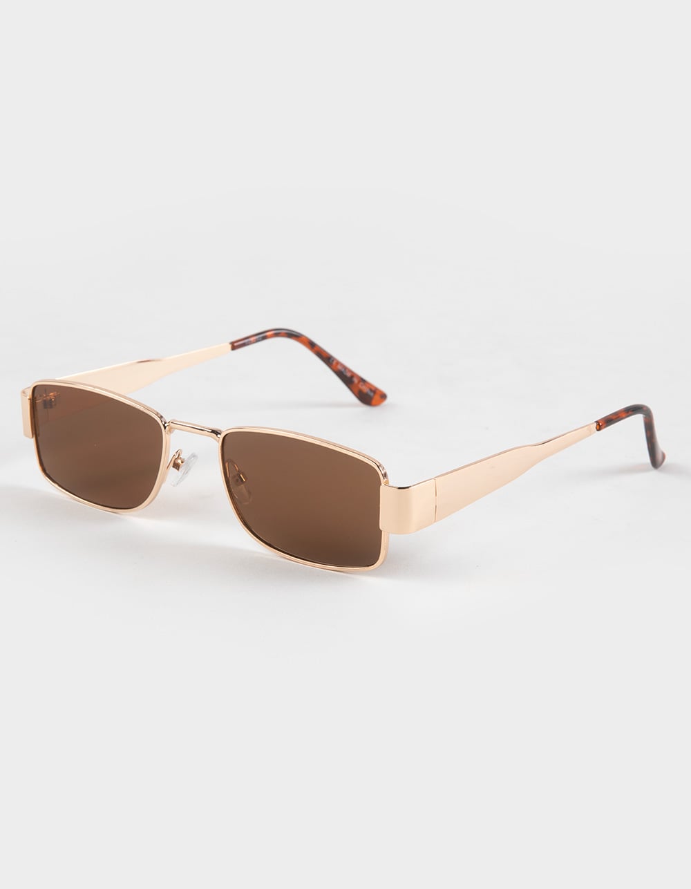 RSQ Rectangle Metal Sunglasses - GOLD