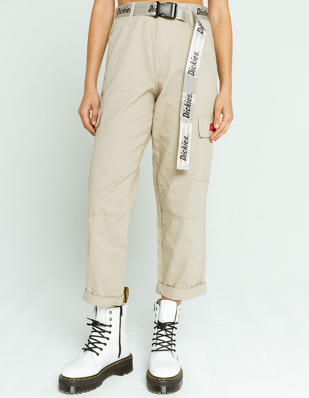 DICKIES Belted Utility Khaki Cargo Pants KHAKI Tillys