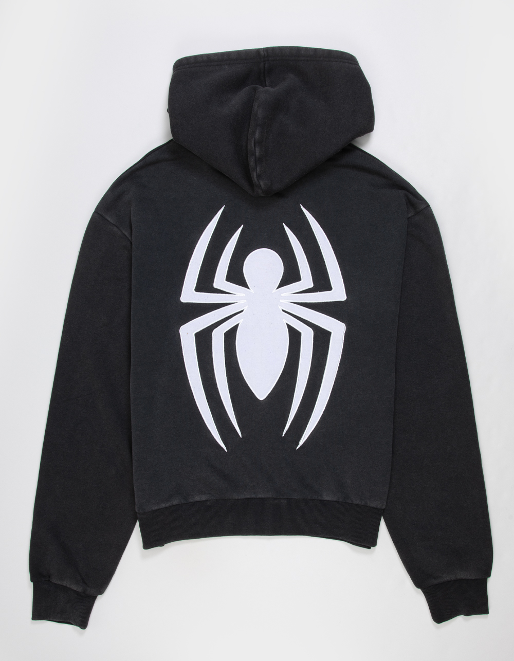 CVLA x Marvel Spider-Man Sigil Mens Zip-Up Hoodie - WASHED BLACK