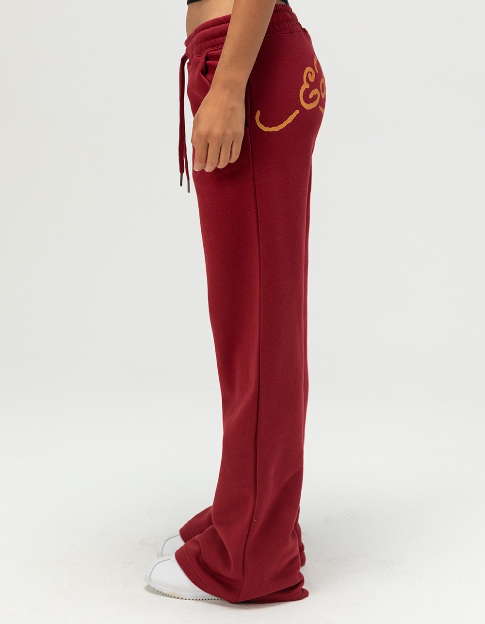 ED HARDY Amor Butterfly Womens Sweatpants - BURGUNDY