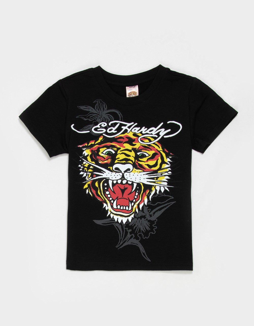 ED HARDY Tiger Girls Tee - BLACK