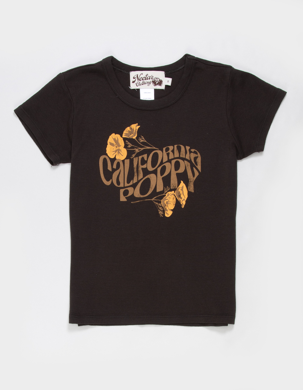 NECTAR CLOTHING Poppy Girls Tee - WASHED BLACK