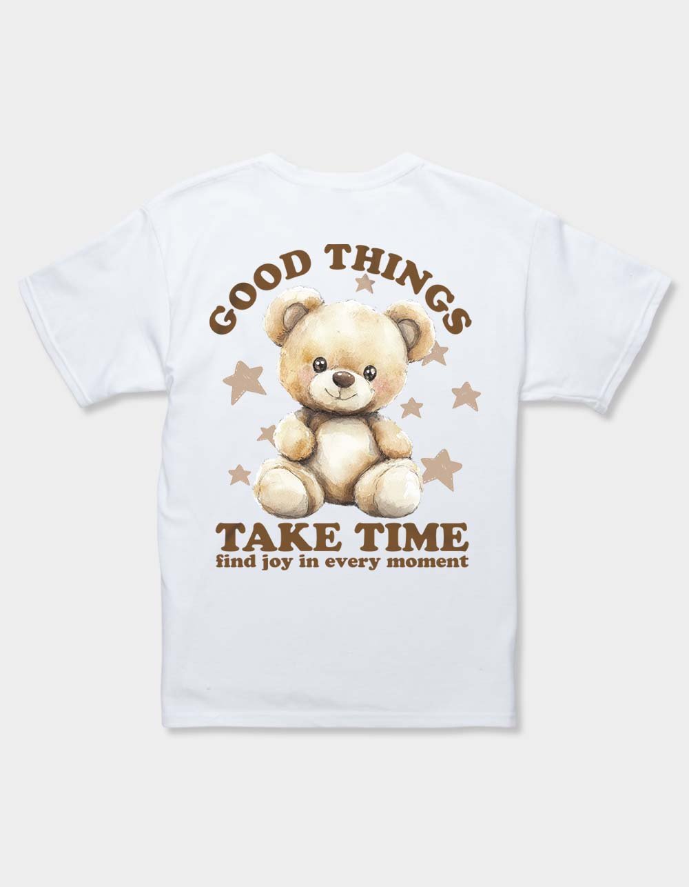 BEAR Good Things Unisex Kids Tee - WHITE