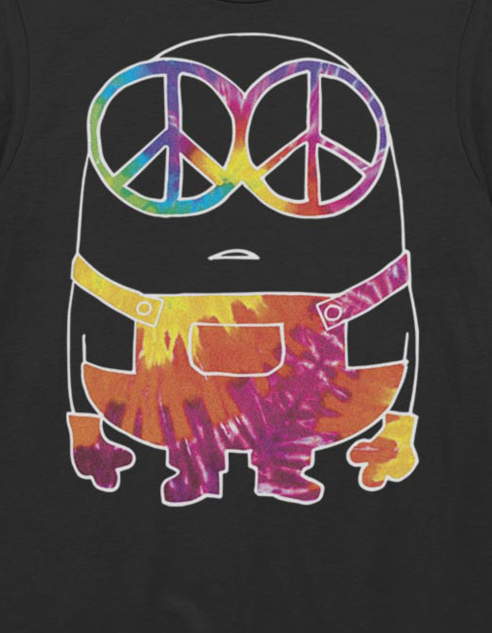 MINIONS Peace Tie Dye Tee - BLACK