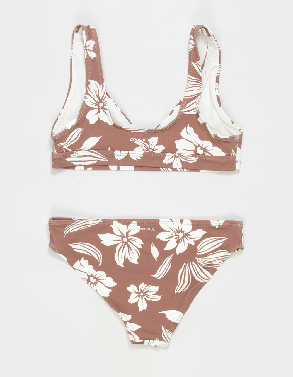 O'NEILL Nomad Floral Girls Bralette Bikini Set - BROWN COMBO