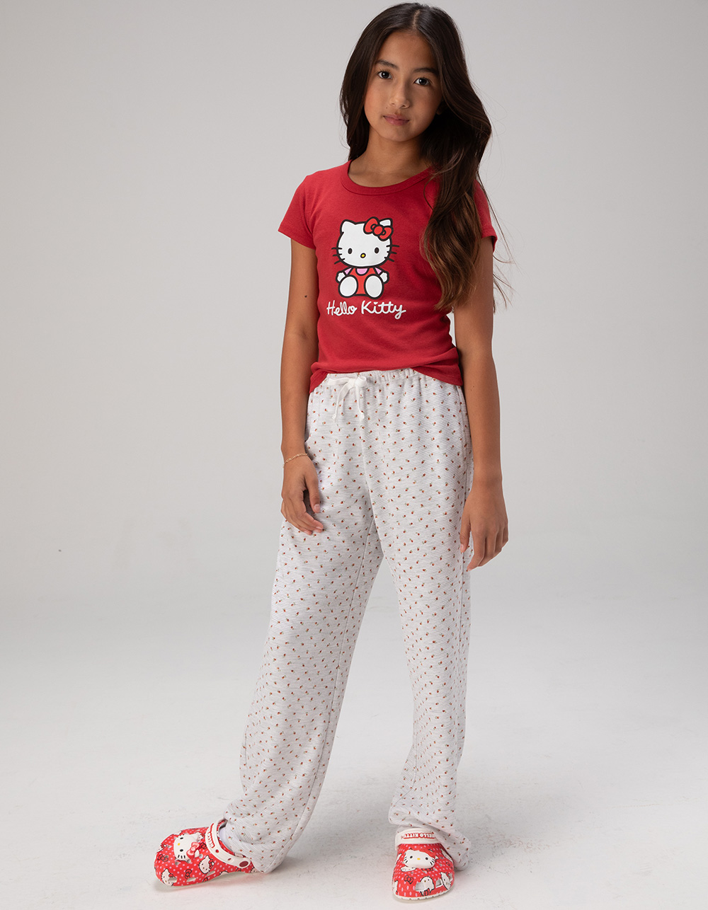 SANRIO Hello Kitty Sit Girls Tee - RED