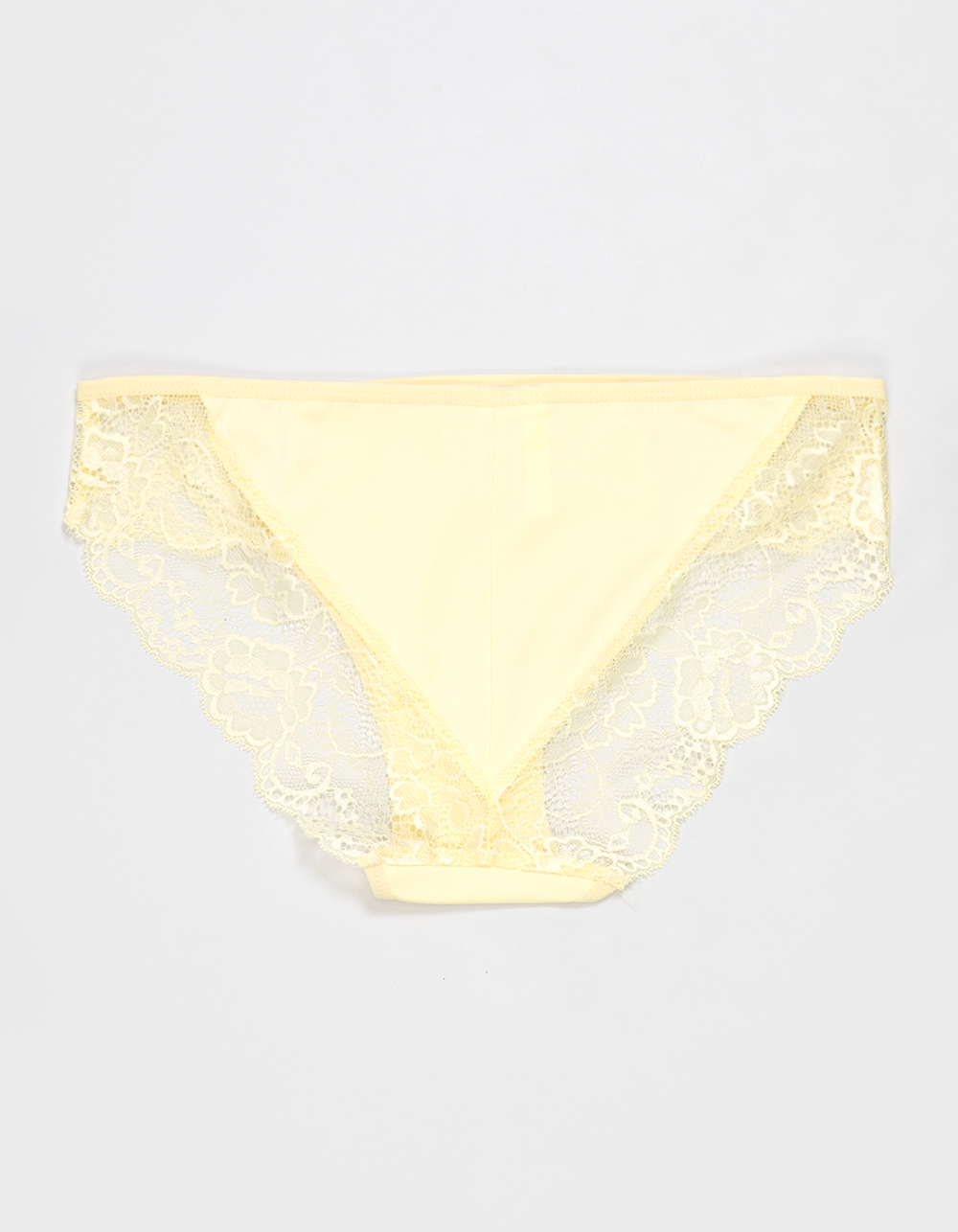 FULL TILT Micro Lace Bikini Panties - PALE YELLOW